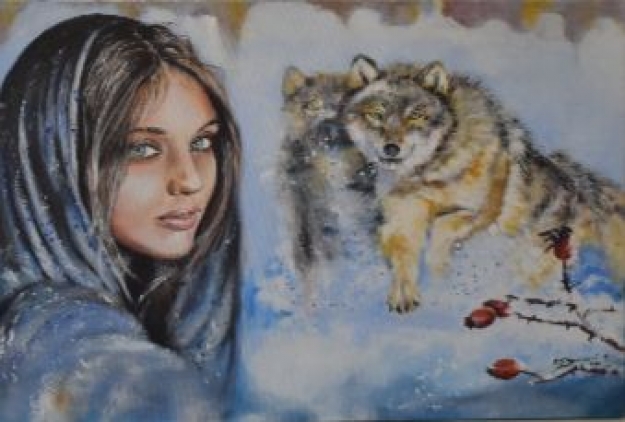 Žena a vlci